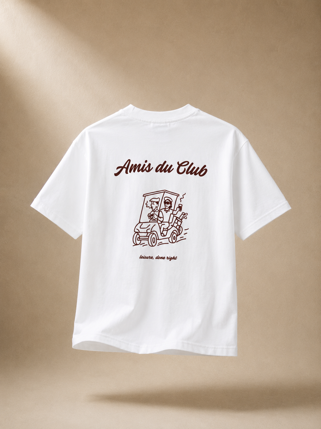 White | Leisure Patrol T-shirt back graphic in white – Amis du Club