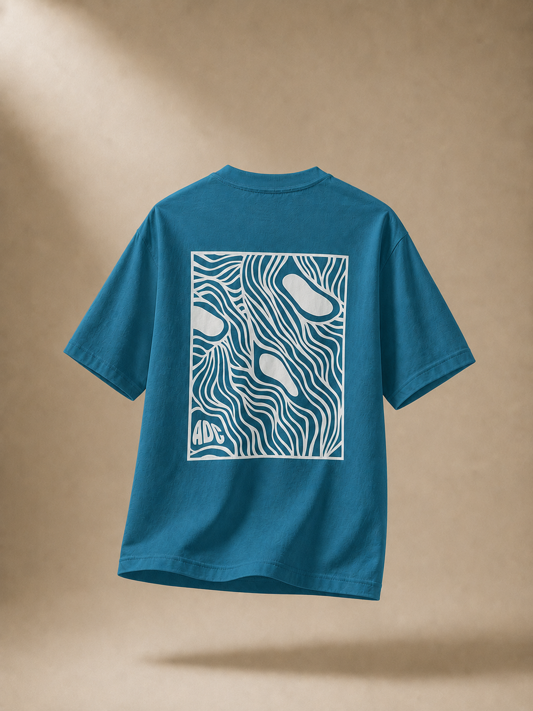 Dusty Blue | Contour Study T-shirt back graphic in dusty blue – Amis du Club