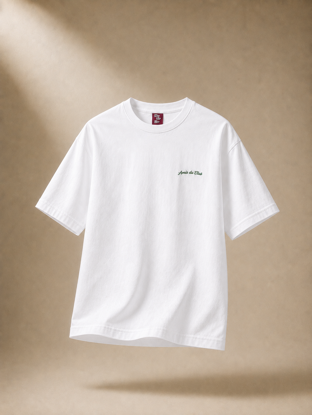 White | Contour Study T-shirt front view in white – Amis du Club